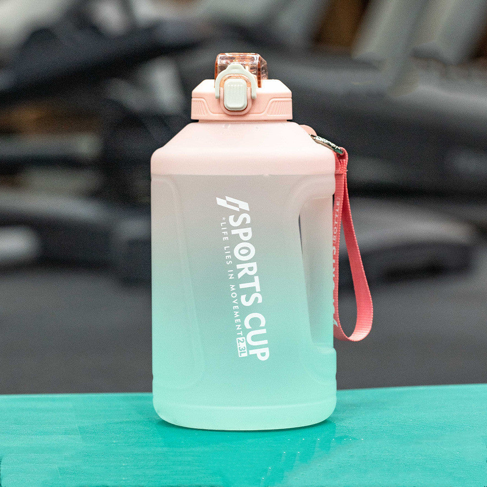 Extra Large Capacity Cup With Straw Fitness