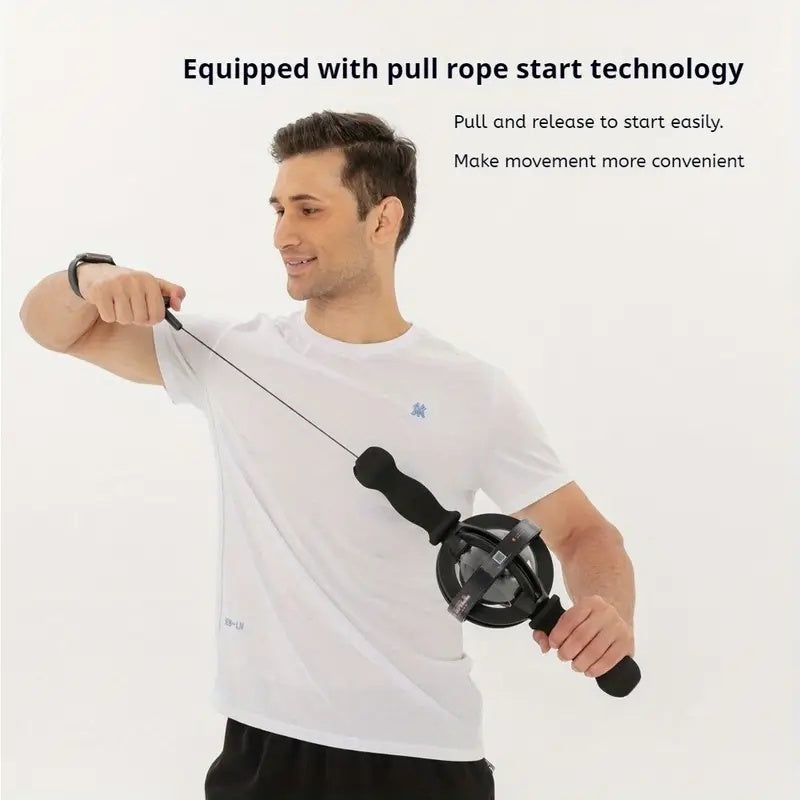 1pc Black Gyro Fitness Trainer Stainless Steel