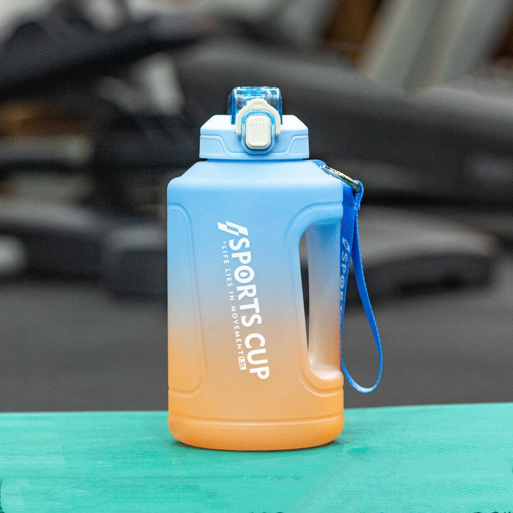 Extra Large Capacity Cup With Straw Fitness