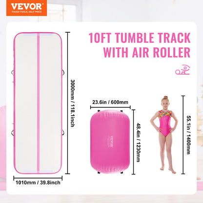 VEVOR Inflatable Gymnastics Air Mat Set, 2 PCS