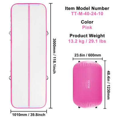VEVOR Inflatable Gymnastics Air Mat Set, 2 PCS