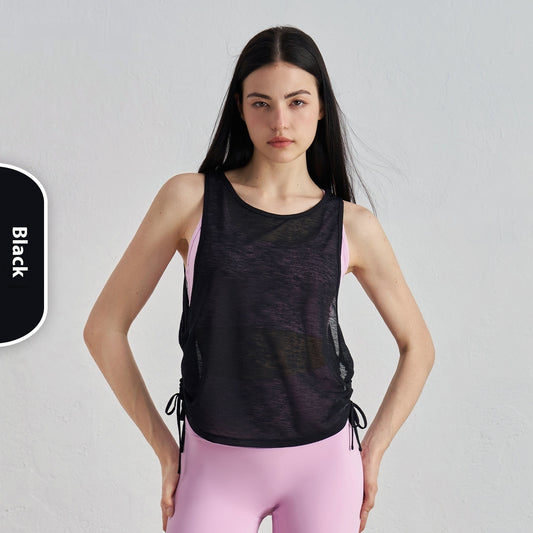 Bunchy Yarn Yoga Blouse Sport Waistcoat For