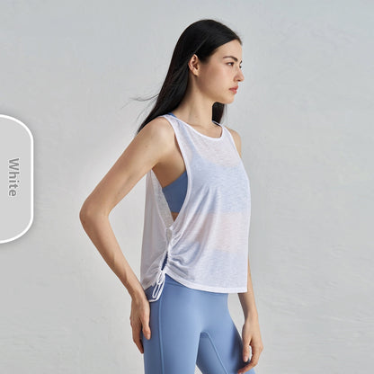 Bunchy Yarn Yoga Blouse Sport Waistcoat For